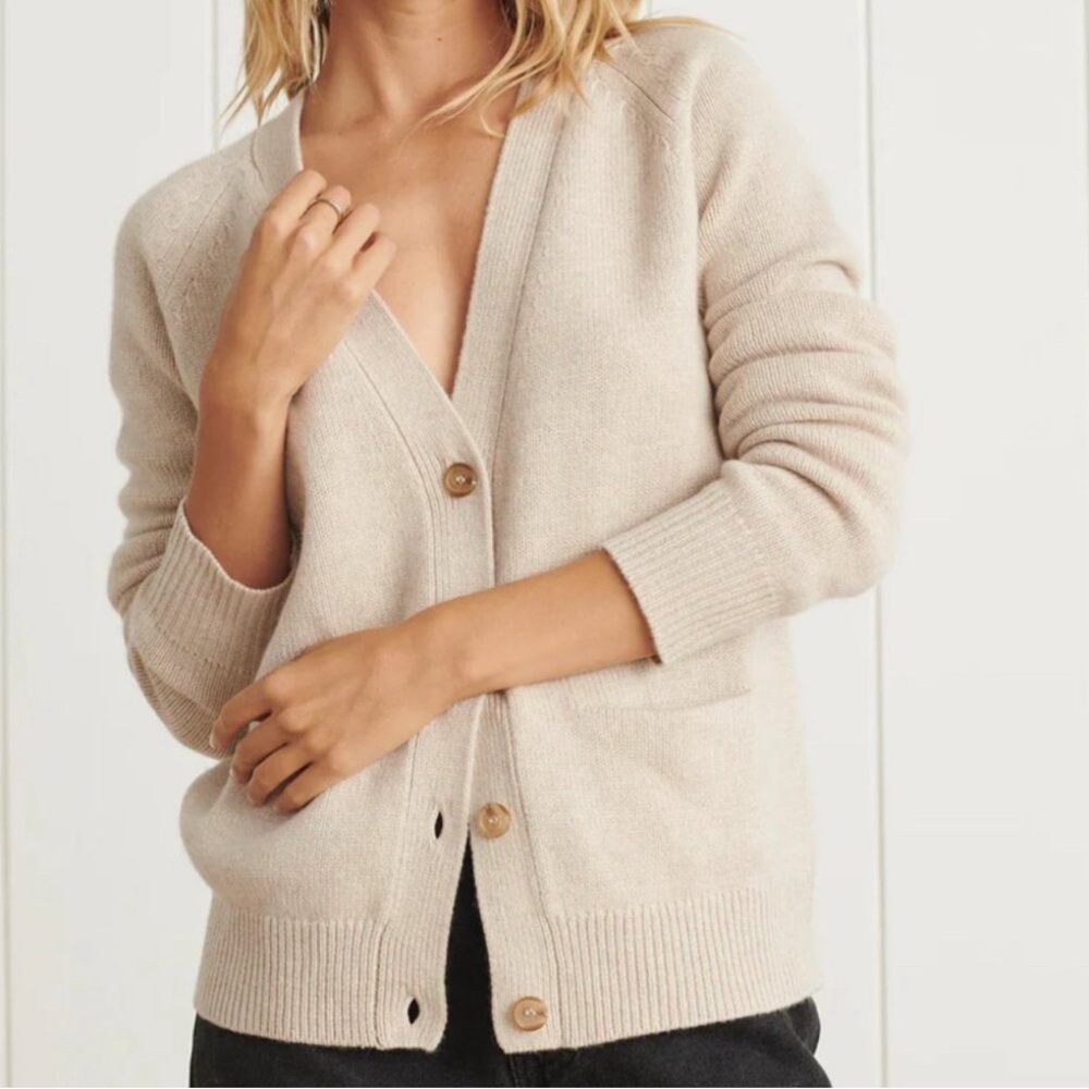 Jenni Kayne Beige Button-Up Cardigan